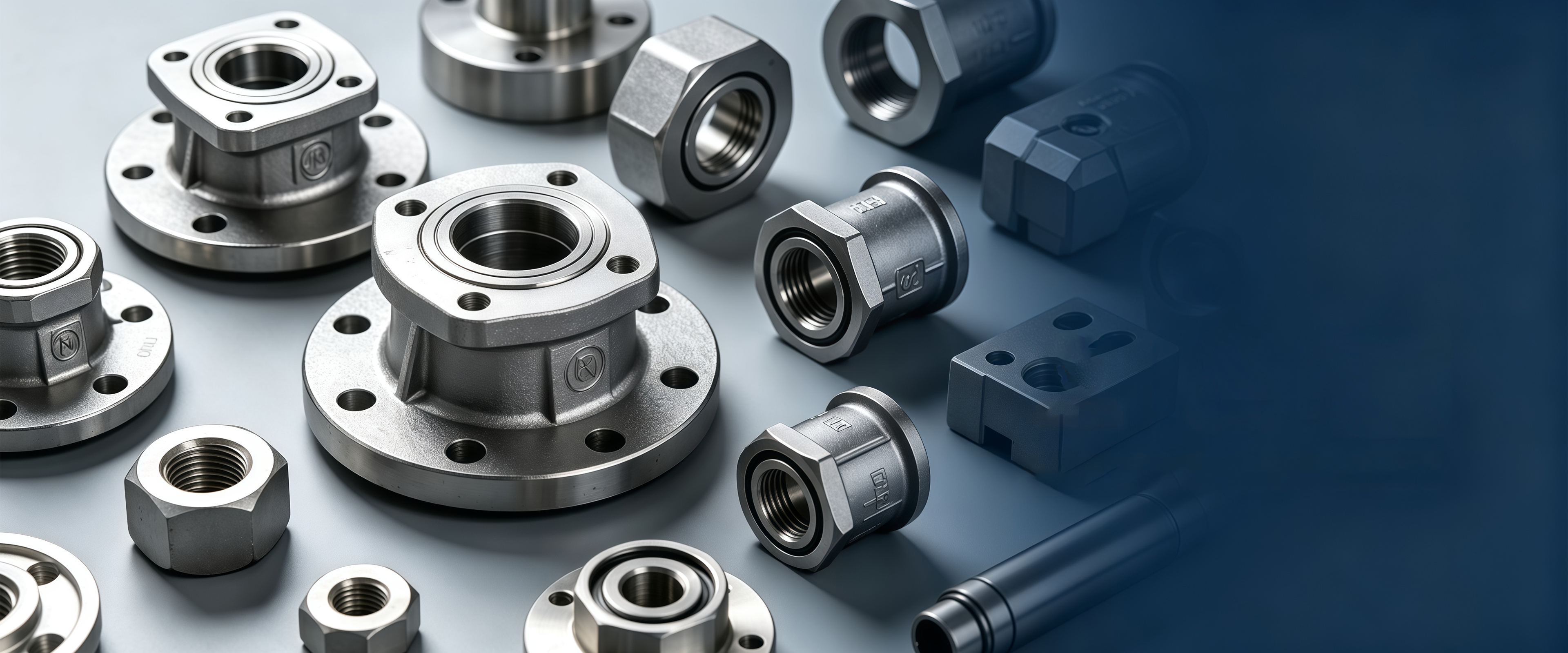 Selection of cast and machined flange-style components